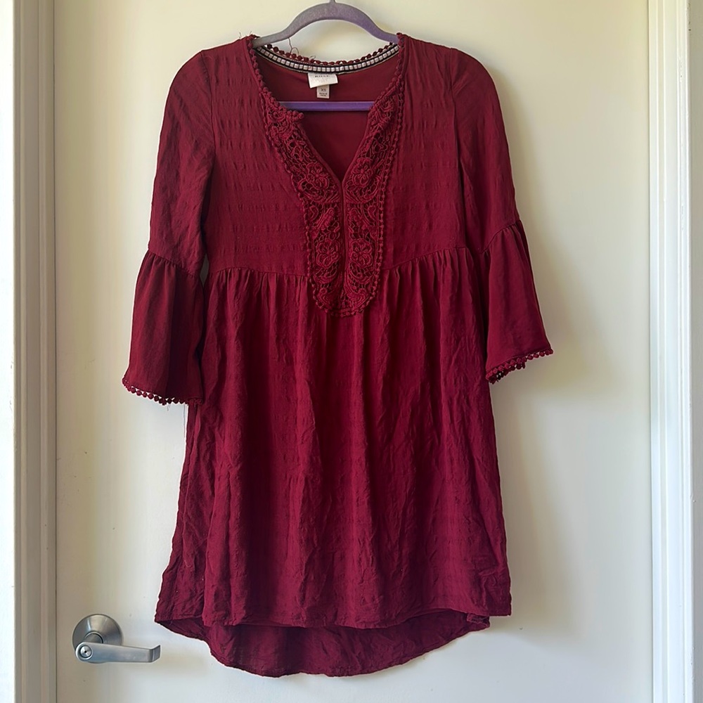 Maroon Gypsy Tunic
